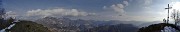 86 Panoramica di vetta Monte Gioco verso la Val Serina
